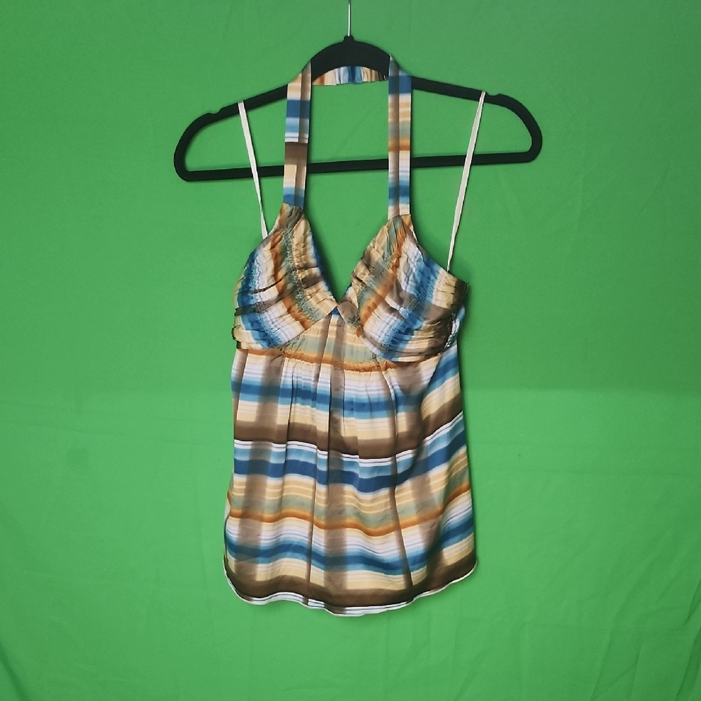 The Limited Multicolor Striped Sweetheart Halter Top Size M- Y2k Boho